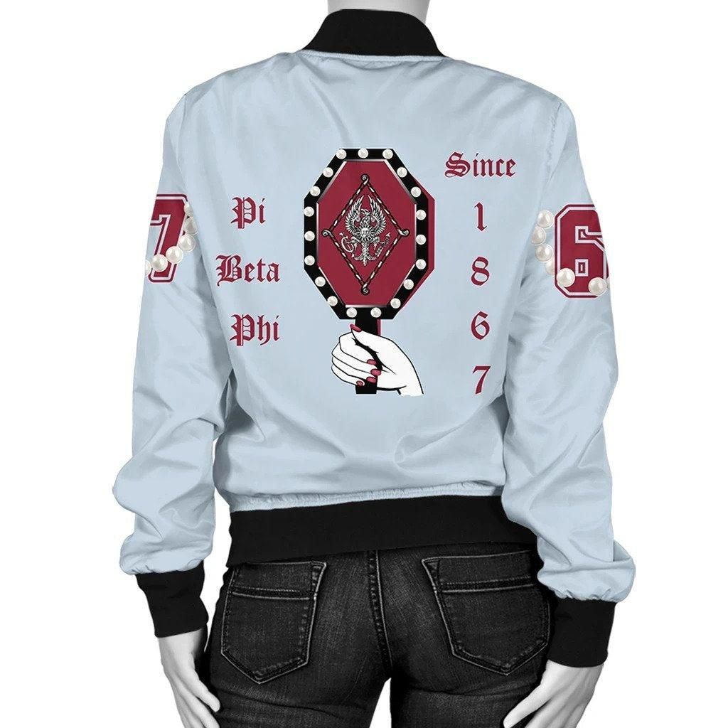 Pi Beta Phi Ver.1 Pearls Bomber Jacket RLT8