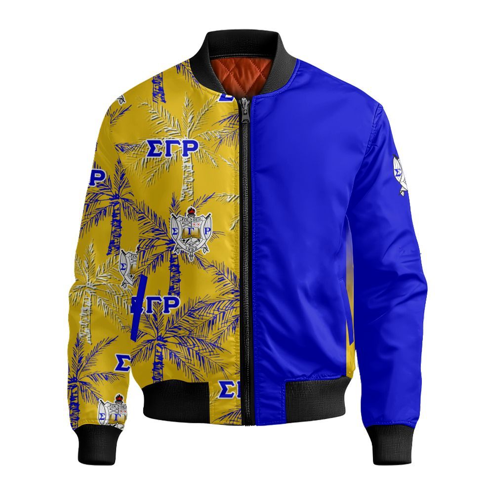 Ireishprint Sigma Gamma Rho Hawaii Short, Palm Tree Hawaii Short Sigma Gamma Rho Theta Sorority Bomber Jacket