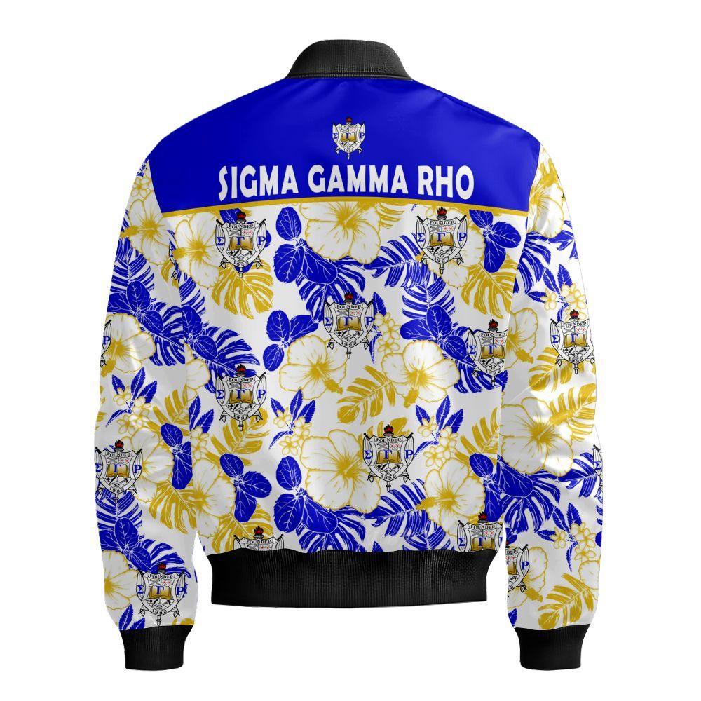 Ireishprint Sigma Gamma Rho Hawaii Shirt, Hawaii Hawaii Shirt Sigma Gamma Rho Sorority Bomber Jacket