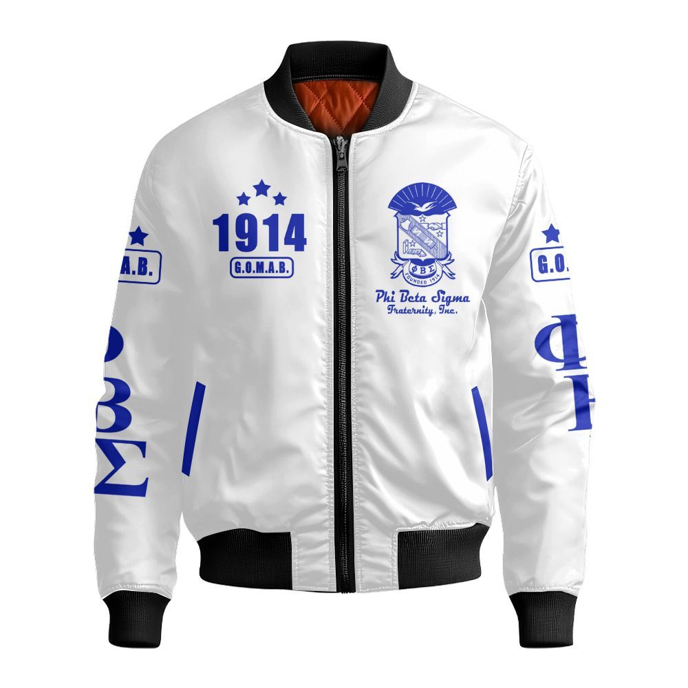 Ireishprint ΦΒΣ Varsity Jacket, GOMAB Three Stars Jacket ΦΒΣ Fraternity Bomber Jacket