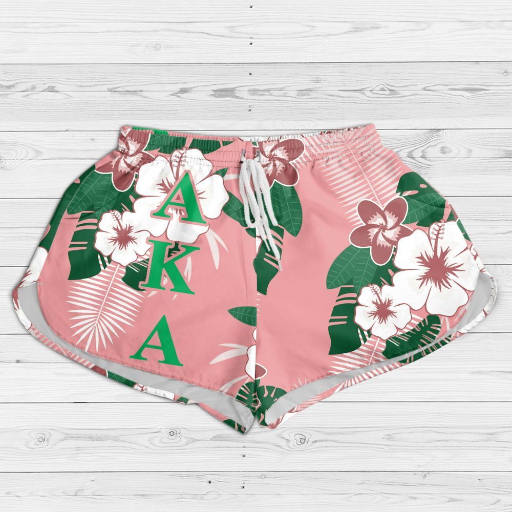 Ireishprint A.K.A Hawaii Short, Hibiscus Flower Hawaii Short 1908 Sorority Hawaii Short