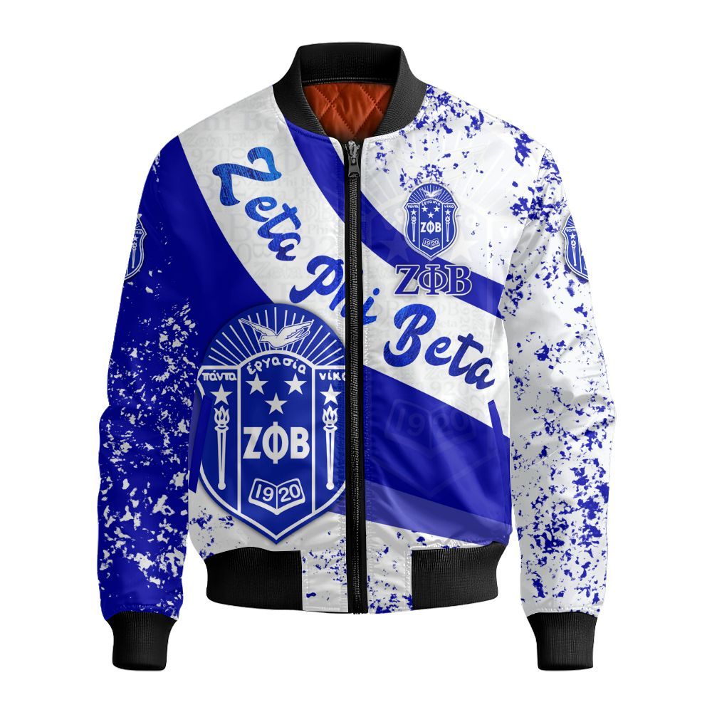 Ireishprint Zeta Phi Beta Polo Shirt, Zeta Phi Beta Curve Style Zeta Phi Beta Sorority Bomber Jacket