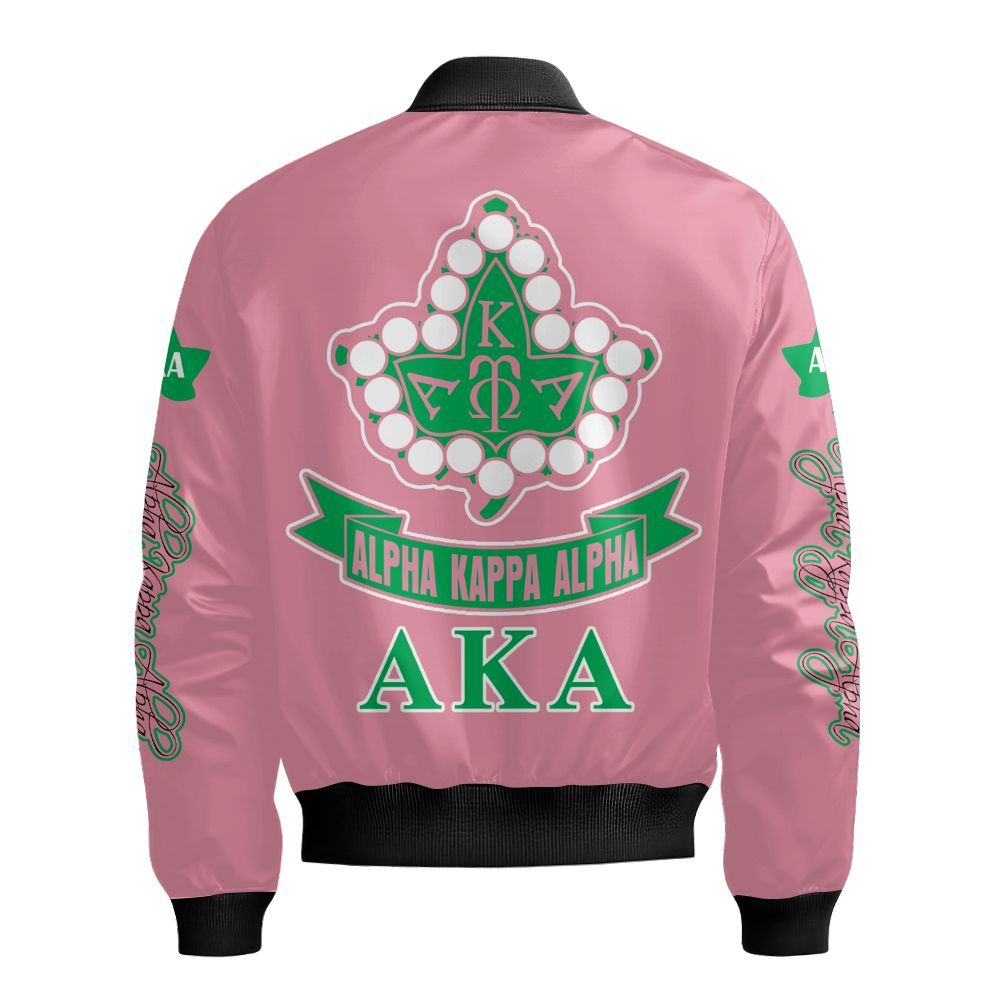 Ireishprint A.K.A Polo Shirt, Pink Ivy Leaf Polo Shirt 1908 Sorority Bomber Jacket