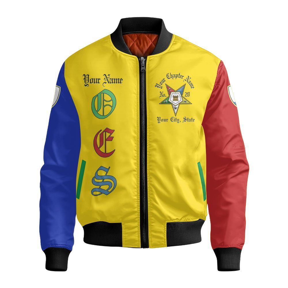 Ireishprint OES Custom Legacy Shirt, Ruth Pentagon Sisters Order Of The Eastern Star OES Sorority Bomber Jacket