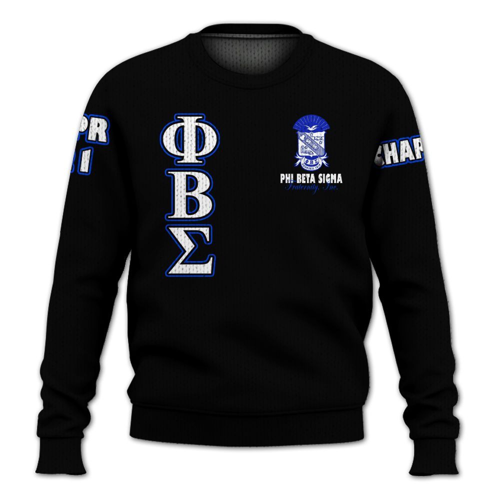 Ireishprint ΦΒΣ Custom Chapter Shirt, Personalized Black Shirt ΦΒΣ 1914 Fraternity Knitted Sweater