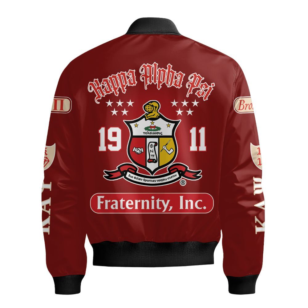 Ireishprint ΚΑΨ Polo Shirt, Krimson Color 1911 ΚΑΨ Fraternity Bomber Jacket