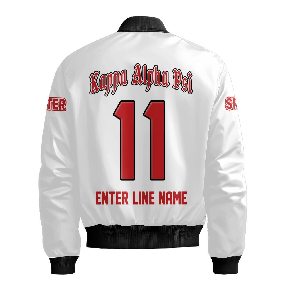 Ireishprint ΚΑΨ Custom Chapter Shirt, Personalized White Shirt Founded 1911 Fraternity Bomber Jacket