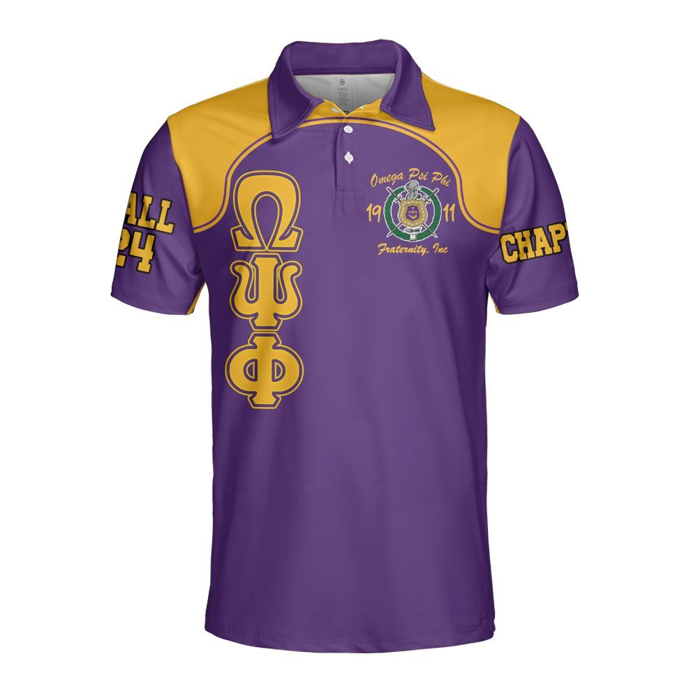 Ireishprint ΩΨΦ Custom Chapter Polo Shirt, Personalized Racing Style Shirt ΩΨΦ Fraternity Polo Shirt