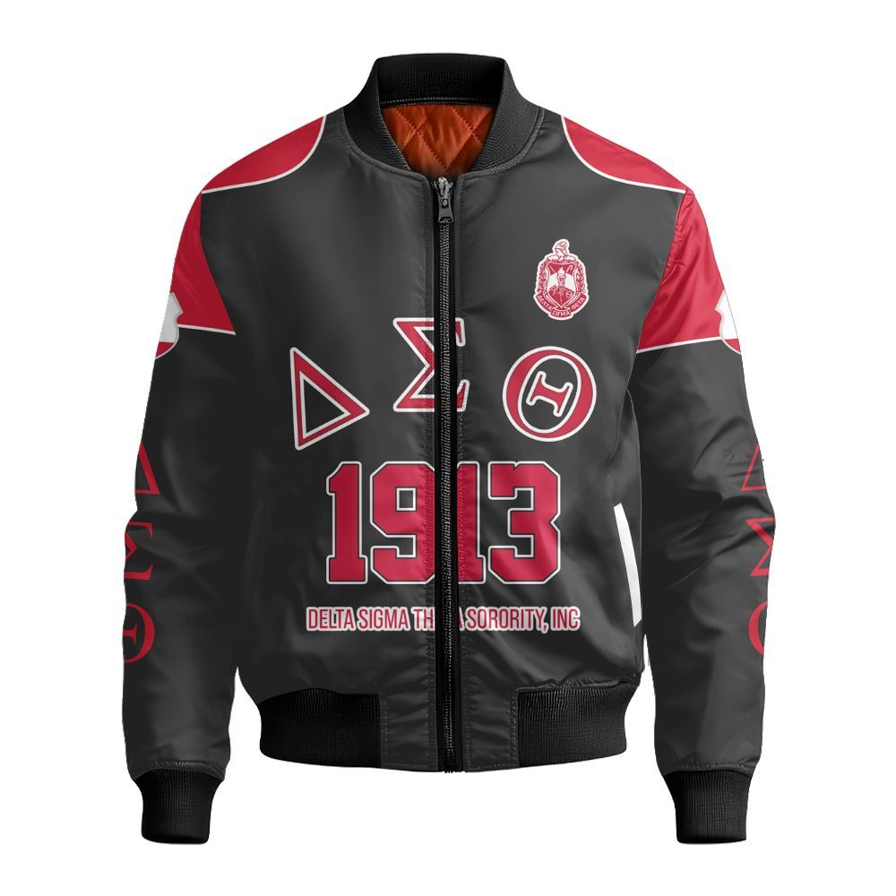 Ireishprint Delta Sigma Theta Shirt, Sisterhood Delta Sigma Theta Elephant Style Sorority Bomber Jacket