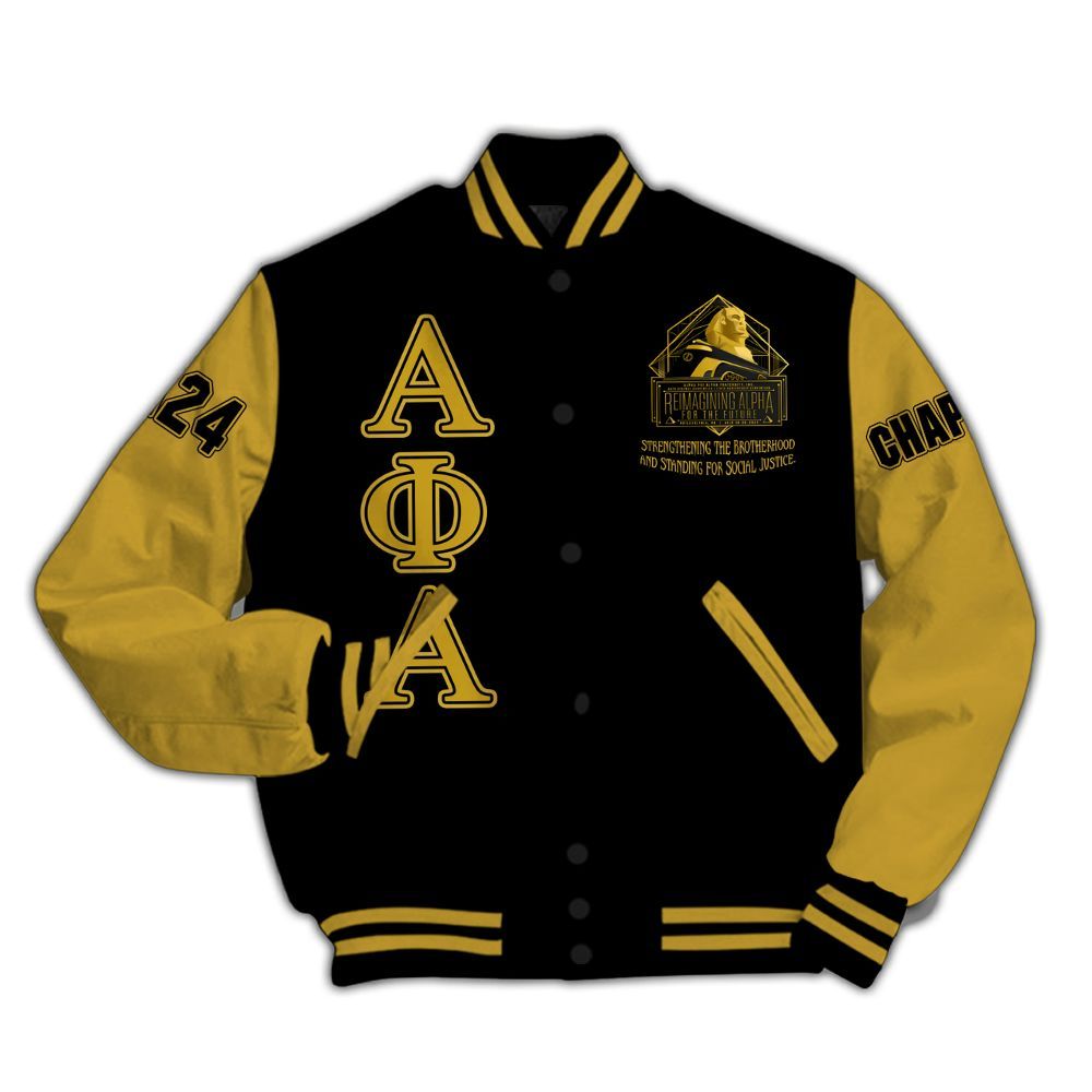 Ireishprint ΑΦΑ Custom Chapter Varsity Jacket, Personalized Conclave 2025 Motto ΑΦΑ Fraternity Jacket