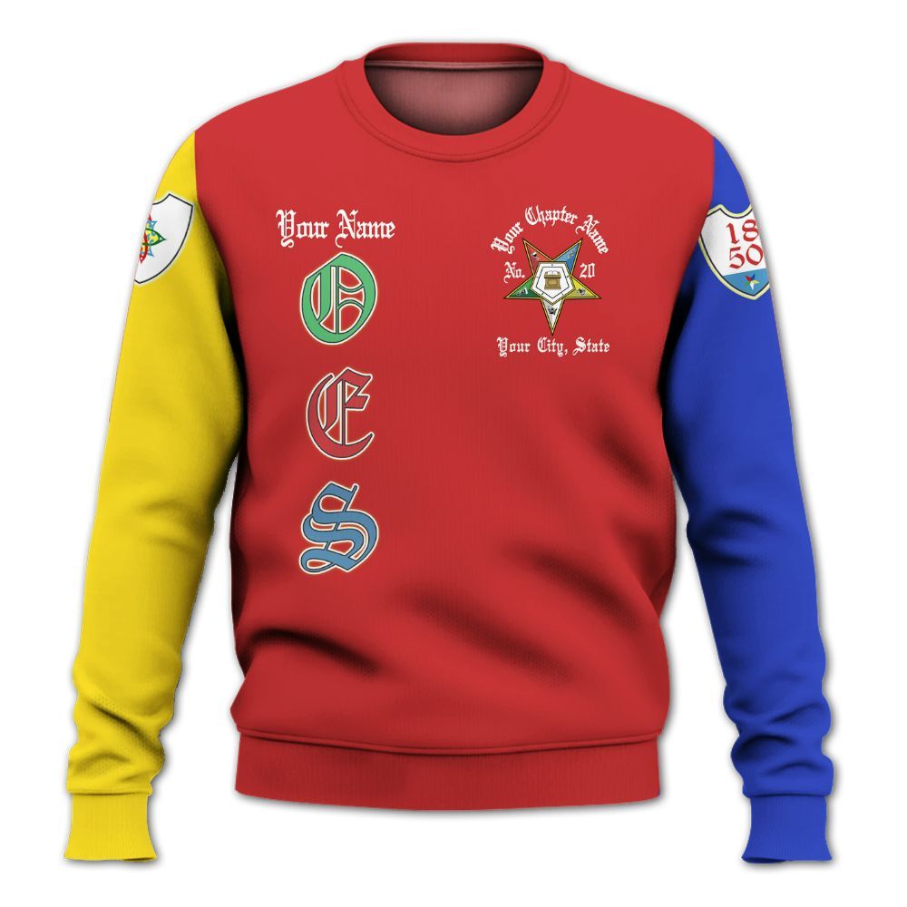 Ireishprint OES Custom Legacy Shirt, Electa Pentagon Sisters Order Of The Eastern Star OES Sweatshirt