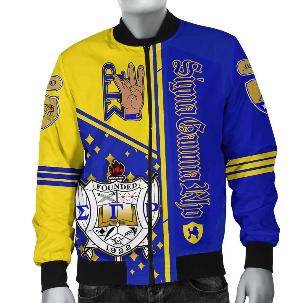 Sigma Gamma Rho Hand Sign Bomber Jacket A31
