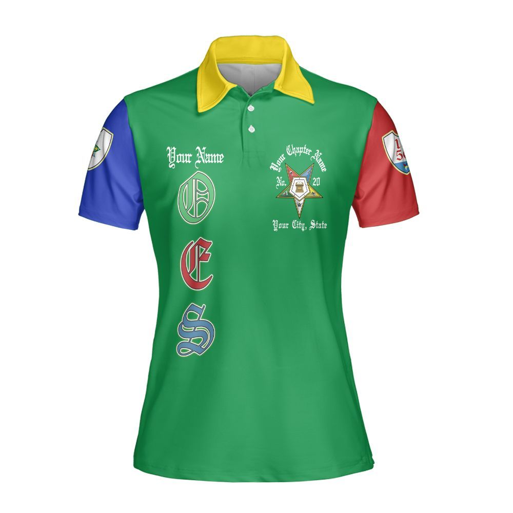Ireishprint OES Custom Legacy Polo Shirt, Martha Pentagon Sisters Order Of The Eastern Star OES Polo Shirt Sorority Polo Shirt