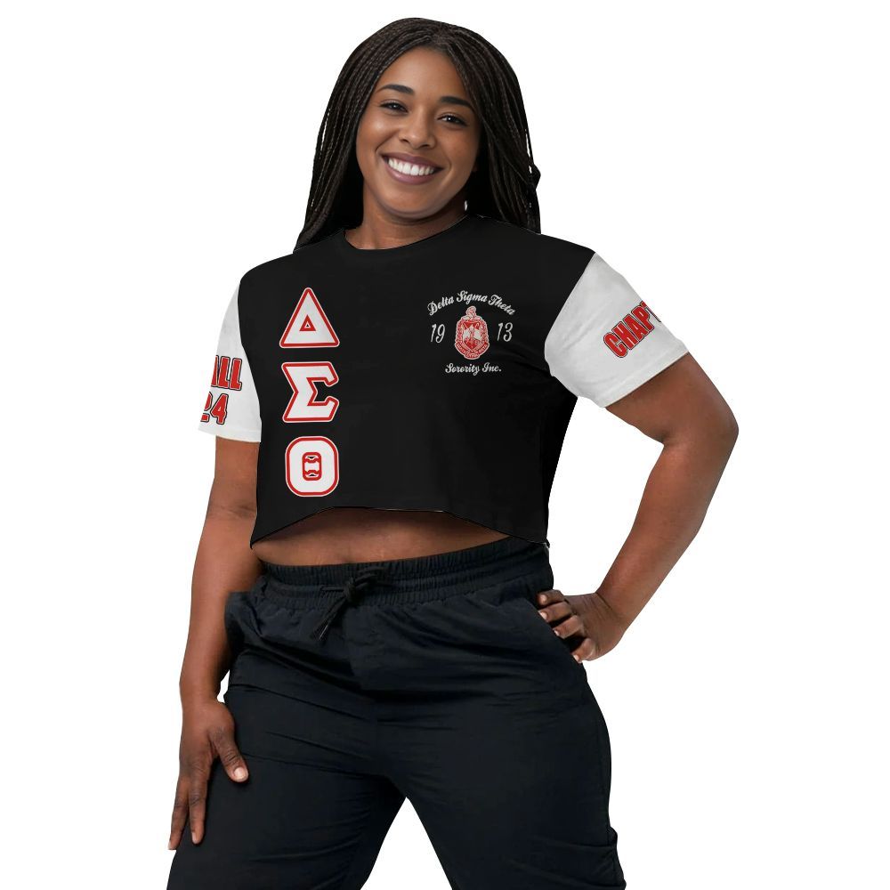 Ireishprint Delta Sigma Theta Custom Chapter Crop Shirt, Delta Sigma Theta Sisterhood Sorority Crop Top