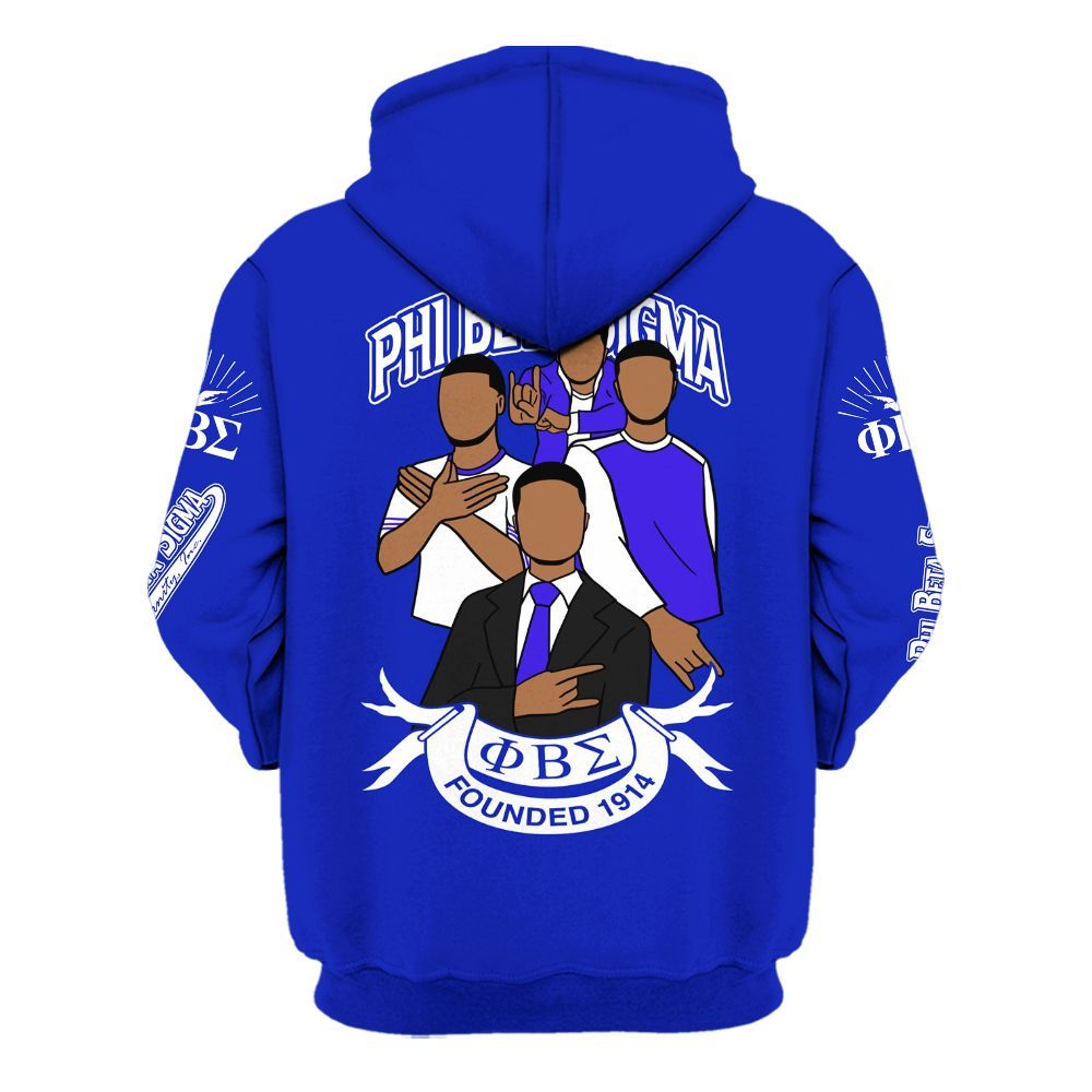Ireishprint ΦΒΣ Shirt, Brotherhood Founded 1914 Royal Blue Shirt Fraternity Hoodie