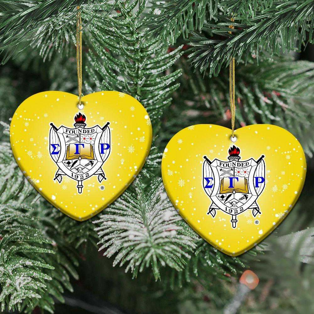Ireishprint Sigma Gamma Rho Ceramic Ornament, SGRho Sorority Christmas Ornament