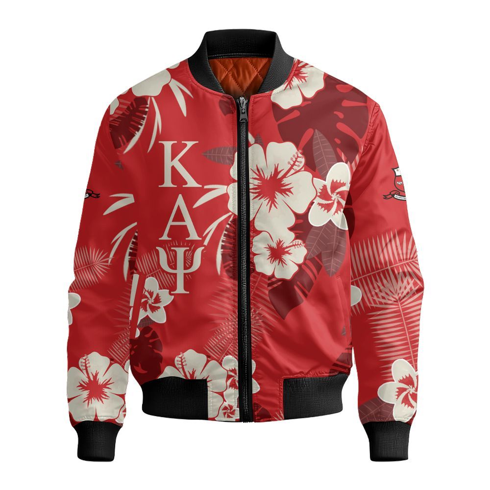 Ireishprint ΚΑΨ Hawaii Shirt, Hibiscus Flower Hawaii Shirt ΚΑΨ Fraternity Bomber Jacket