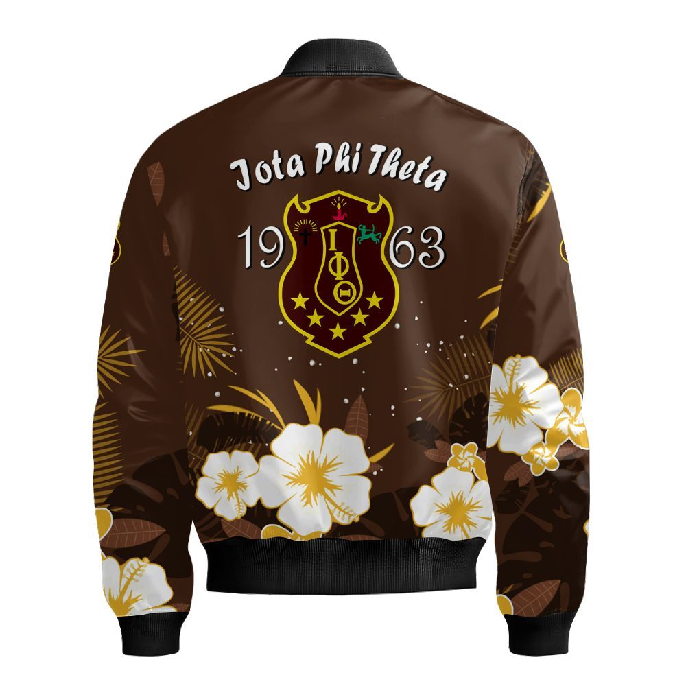 Ireishprint Iota Phi Theta Hawaii Shirt, Hibiscus Flower Hawaii Shirt Iota Phi Theta Fraternity Bomber Jacket