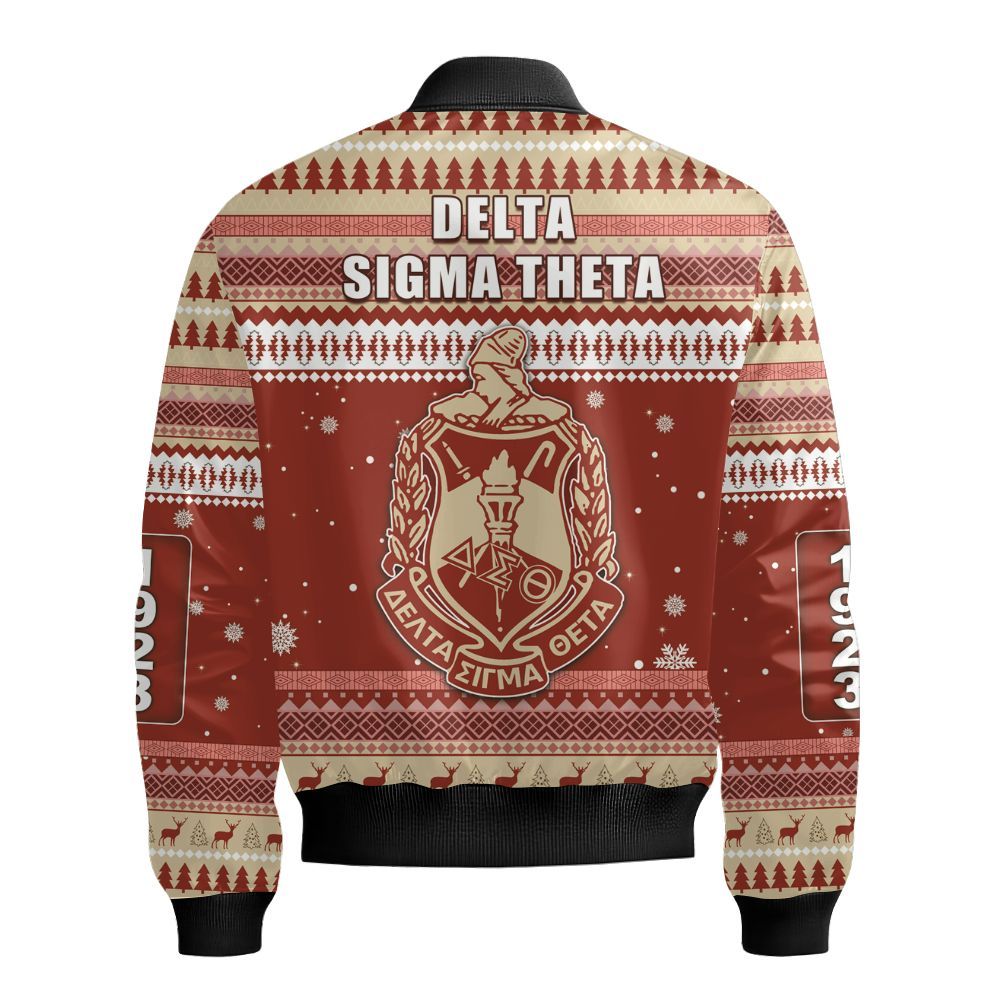 Ireishprint Delta Sigma Theta Shirt, Xmas Vibe Girl Shirt Delta Sigma Theta Sorority Bomber Jacket