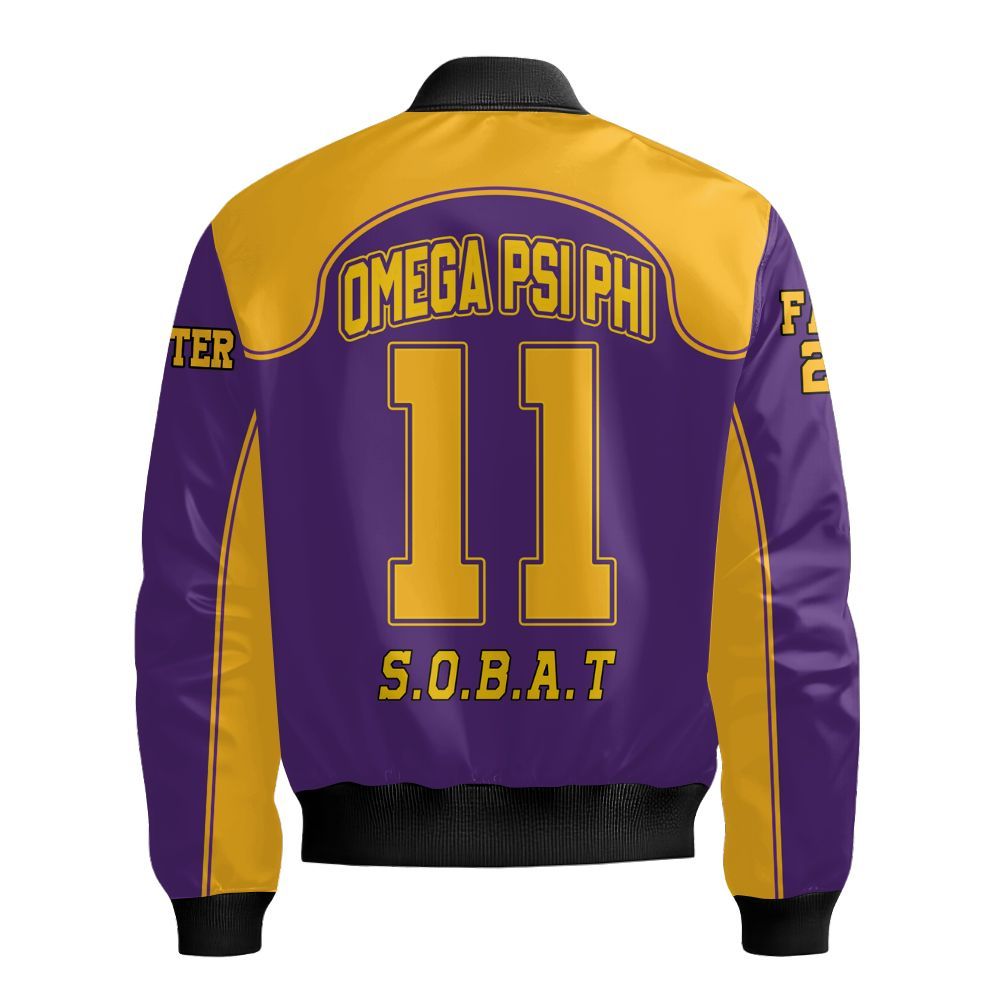 Ireishprint ΩΨΦ Custom Chapter Polo Shirt, Personalized Racing Style Shirt ΩΨΦ Fraternity Bomber Jacket