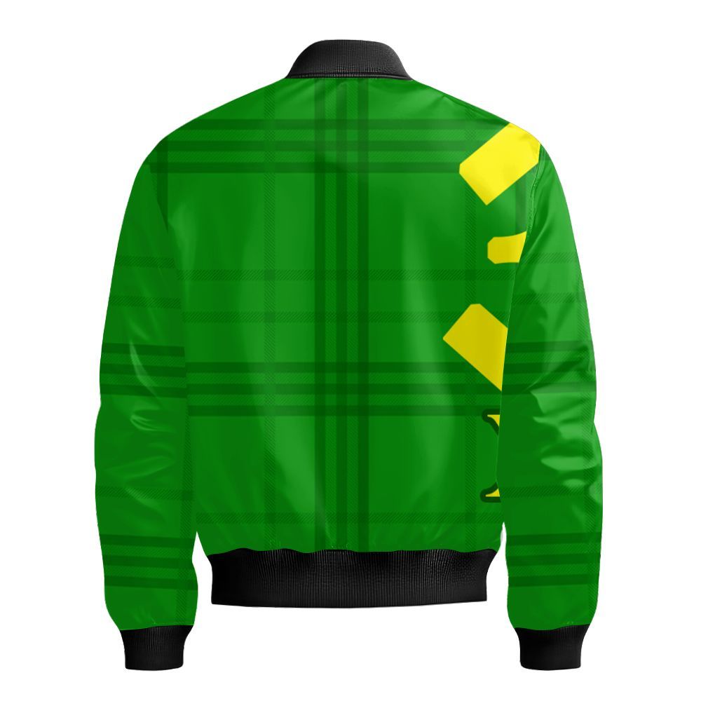 Ireishprint Chi Eta Phi Ceramic Ornament, Turtle Green Mix Yellow Sorority Christmas Ornament Bomber Jacket