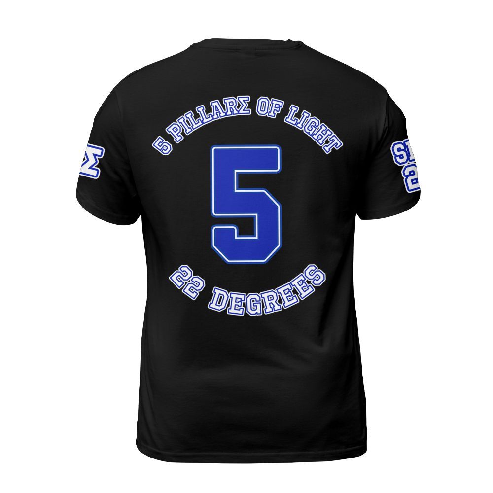 Ireishprint ΦΒΣ Custom Chapter Shirt, Personalized Circle Black Duo Sigma 1914 Fraternity Shirt