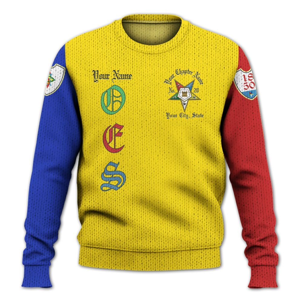 Ireishprint OES Custom Legacy Shirt, Ruth Pentagon Sisters Order Of The Eastern Star OES Shirt Sorority Knitted Sweater