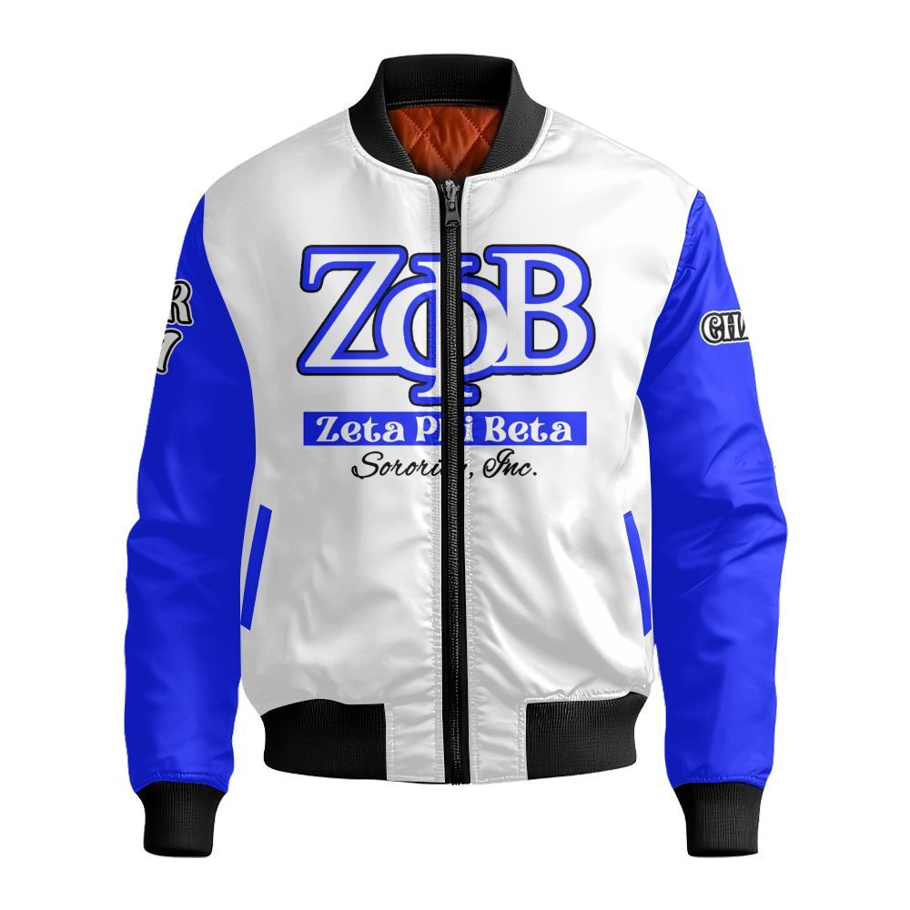 Ireishprint Zeta Phi Beta Custom Chapter Polo Shirt, Personalized Black Strong Polo Zeta Phi Beta Sorority Bomber Jacket