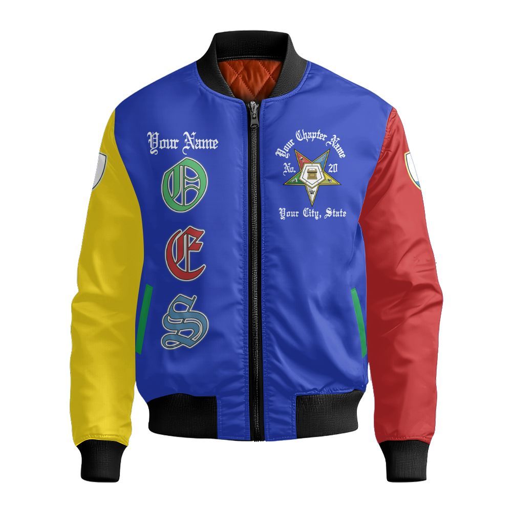 Ireishprint OES Custom Legacy Shirt, Adah Pentagon Sisters Order Of The Eastern Star OES Sorority Bomber Jacket