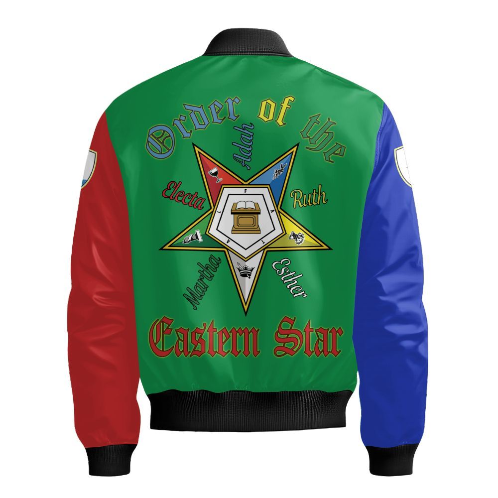 Ireishprint OES Custom Legacy Shirt, Martha Pentagon Sisters Order Of The Eastern Star OES Shirt Sorority Bomber Jacket