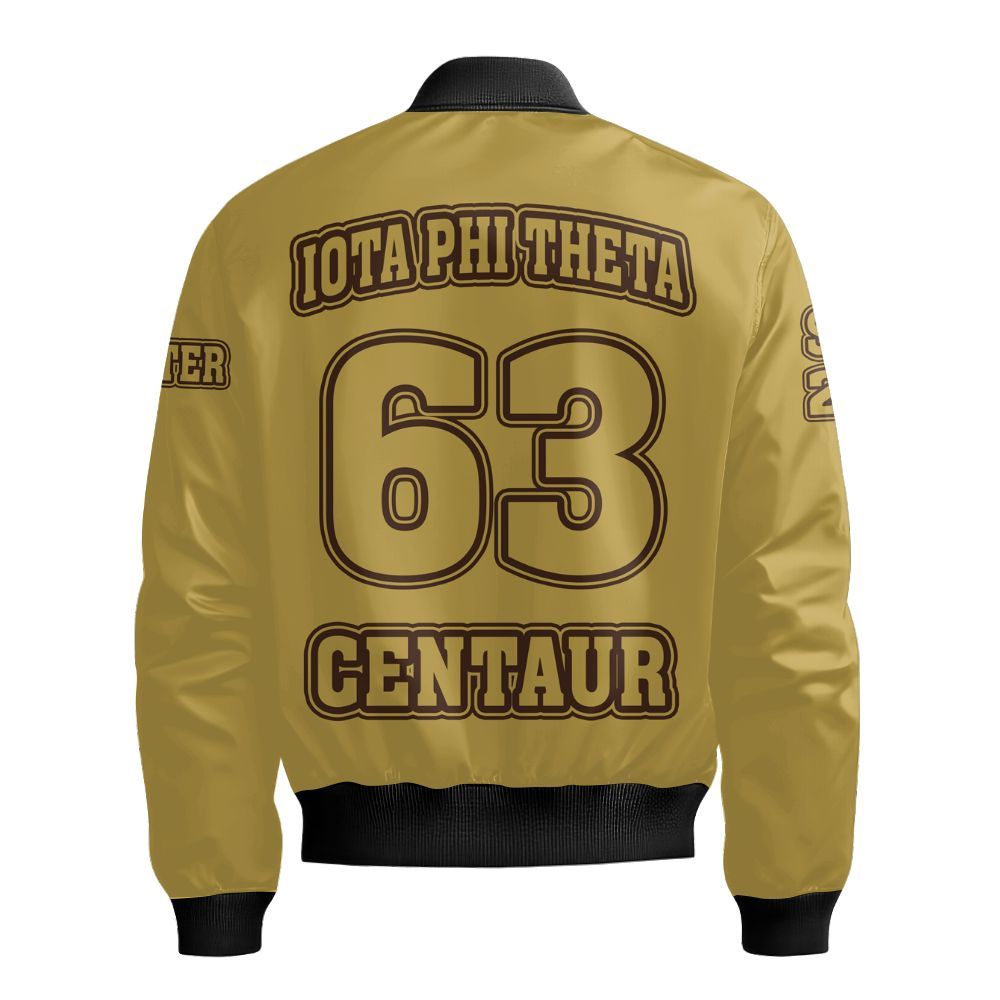 Ireishprint Iota Phi Theta Custom Chapter Shirt, Personalized Gilded Gold Shirt Iota Phi Theta Fraternity Bomber Jacket