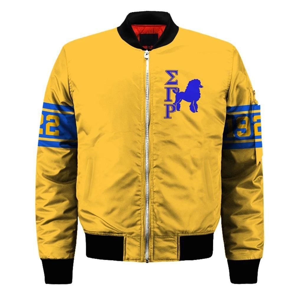 Lux Sigma Gamma Rho Is Everything Sleeve Zip Bomber Jacket
