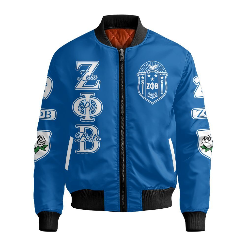 Ireishprint Zeta Phi Beta Off Shoulder Sweatshirt, Hand Sign White Rose Royal Blue Off Shoulder Sweatshirt Zeta Phi Beta Sorority Bomber Jacket