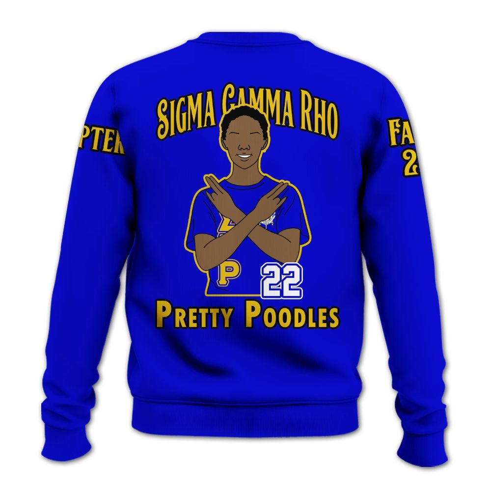 Ireishprint Sigma Gamma Rho Custom Chapter Shirt, Personalized Royal Blue Shirt Sigma Gamma Rho 1922 Sorority Sweatshirt