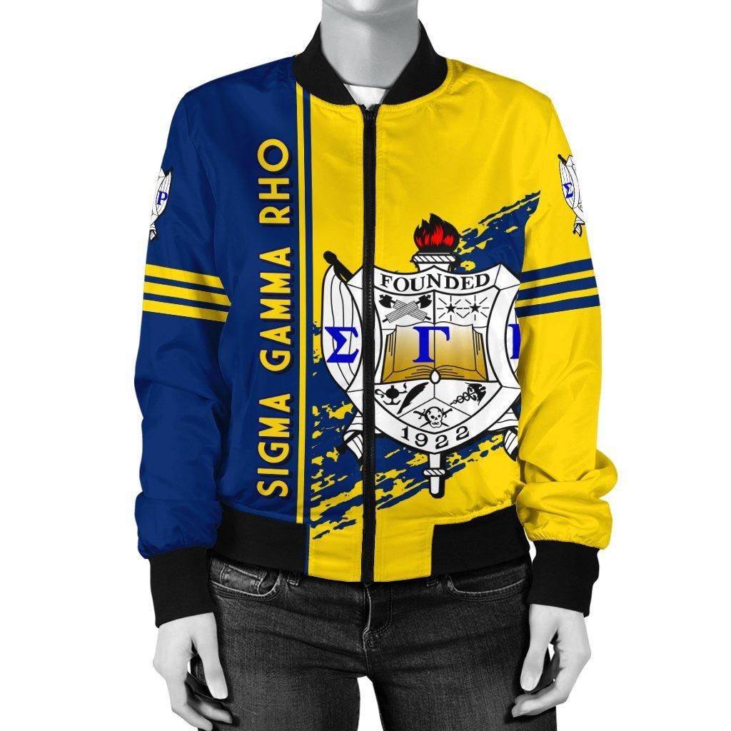 Sigma Gamma Rho Bomber Jacket Quarter Style