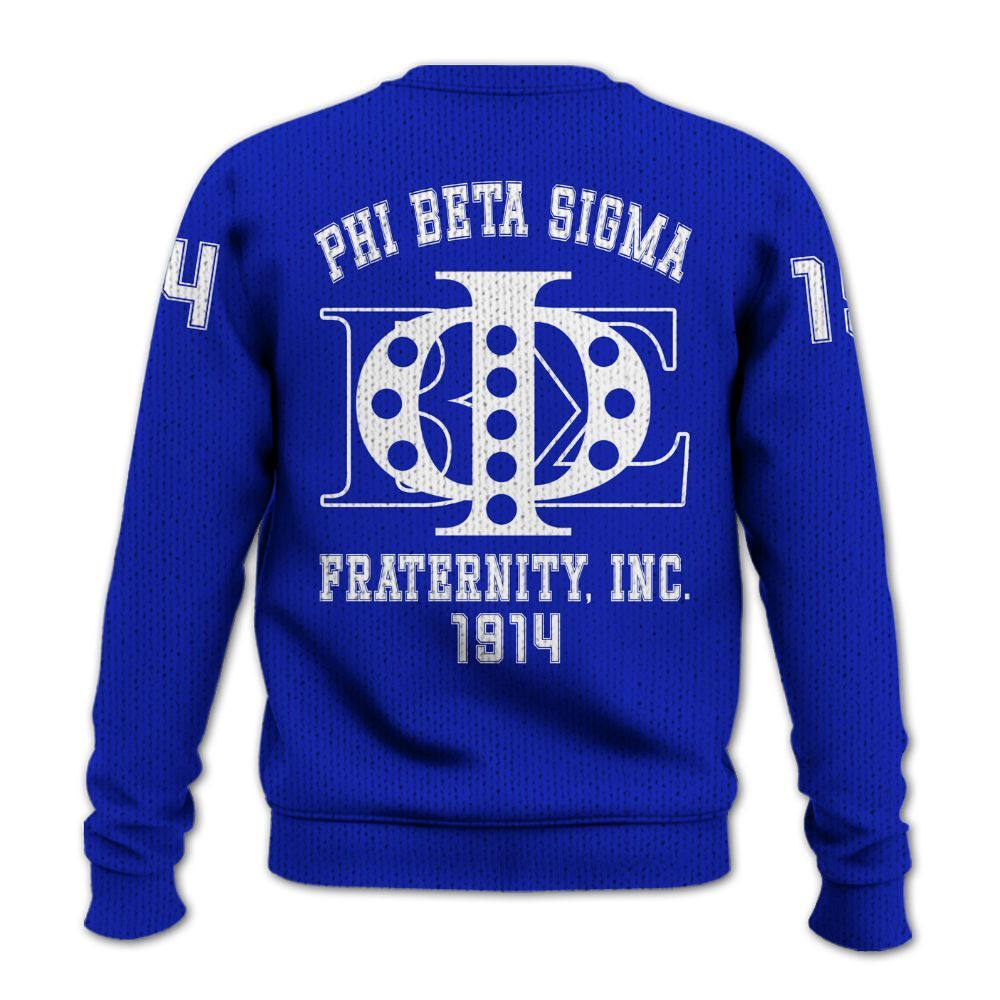Ireishprint ΦΒΣ Shirt, Royal Blue Shirt ΦΒΣ Fraternity Knitted Sweater
