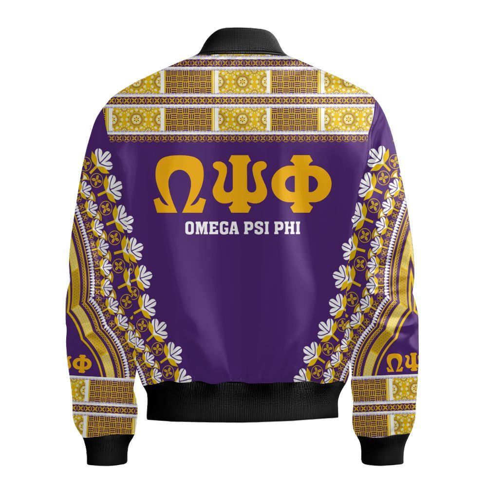 Ireishprint ΩΨΦ Polo Shirt, African Dashiki Style ΩΨΦ Fraternity Bomber Jacket