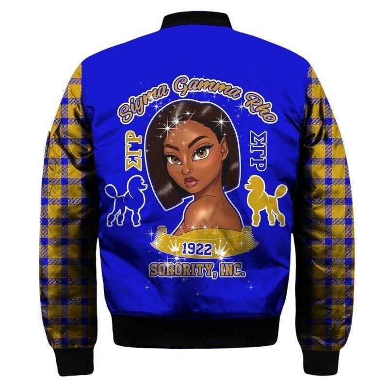 Sigma Gamma Rho Shining Girl Sleeve Zip Bomber Jacket