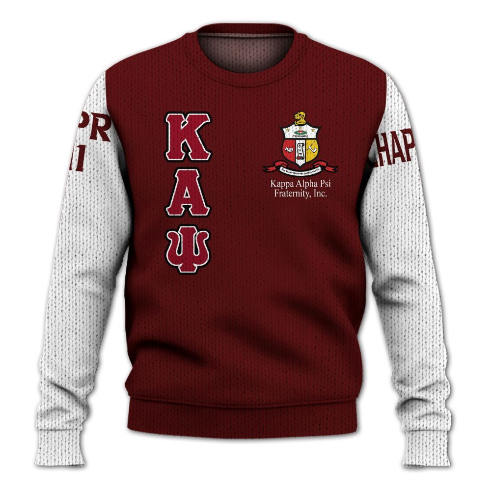 Ireishprint ΚΑΨ Custom Chapter Shirt, Personalized Hand Sign Shirt 1911 Fraternity Knitted Sweater