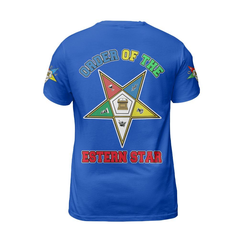 Ireishprint OES Custom Custom Legacy Shirt, Customize Color Block Blue Order Of The Eastern Star OES Shirt