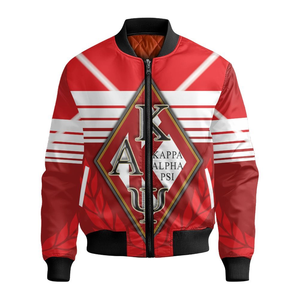 Ireishprint ΚΑΨ Bomber Jacket, Dimond Krimson Style Kappa Polo Since 1911 Fraternity Bomber Jacket