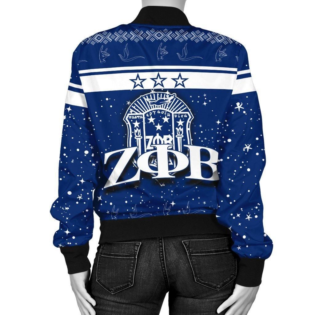 Zeta Phi Beta Christmas Bomber Jacket
