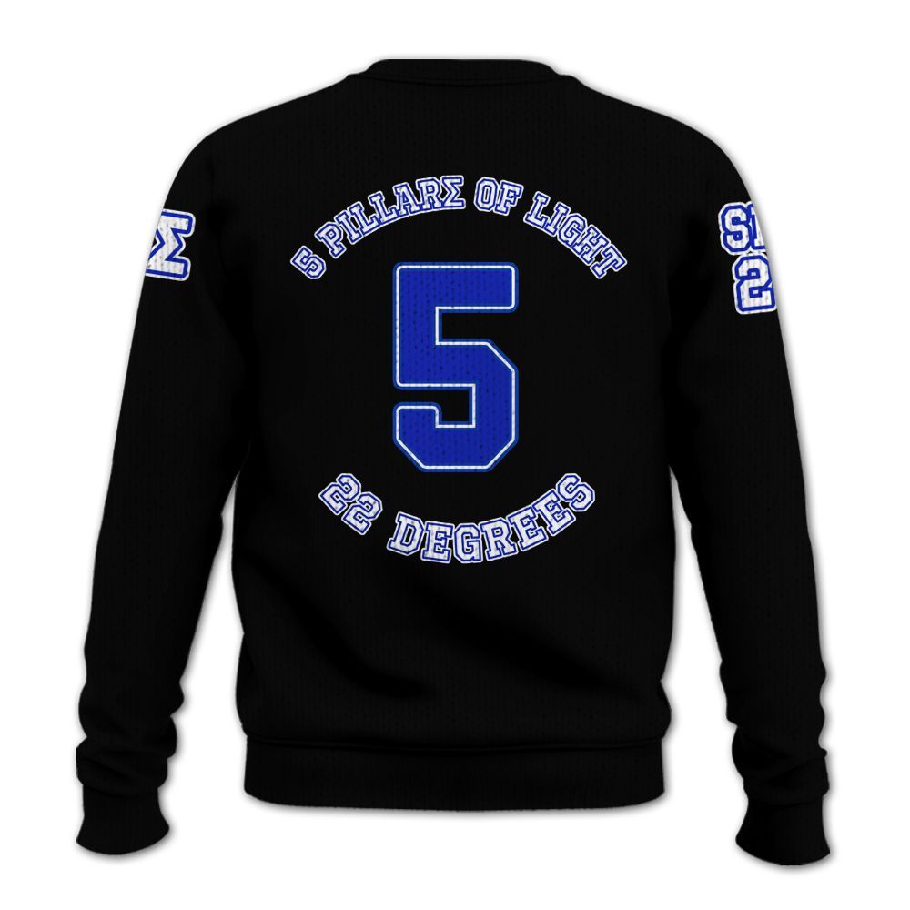 Ireishprint ΦΒΣ Custom Chapter Shirt, Personalized Circle Black Duo Sigma 1914 Fraternity Knitted Sweater