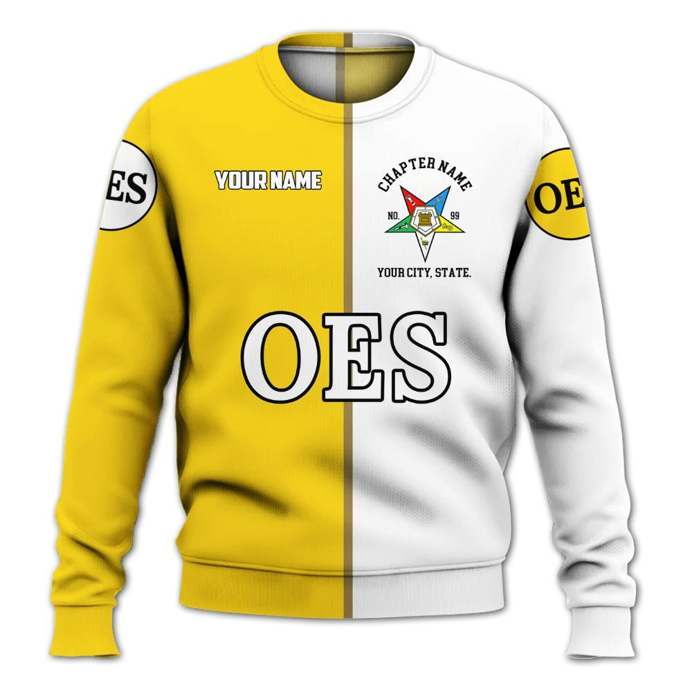 Ireishprint OES Custom Legacy Shirt, Yellow Circle Legacy Style Order Of The Eastern Star OES Sweatshirt