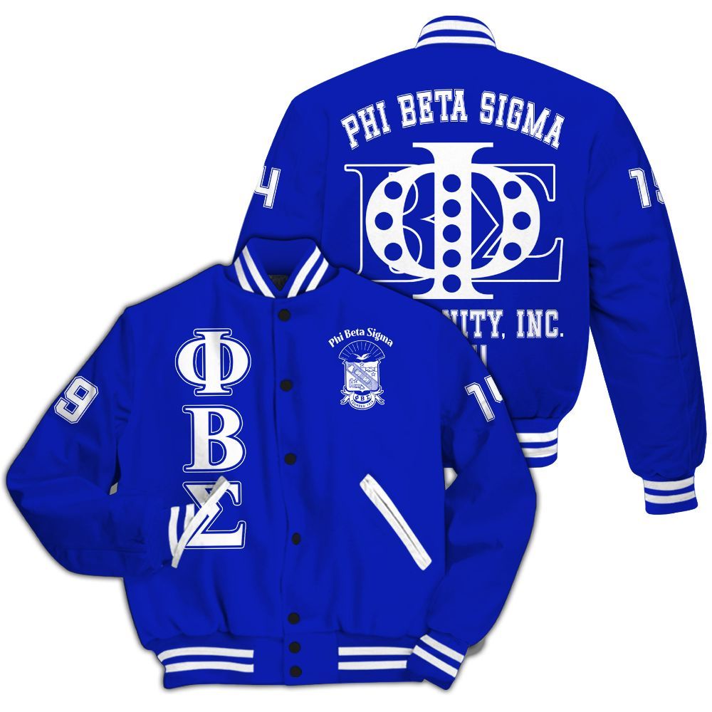 Ireishprint ΦΒΣ Varsity Jacket, Royal Blue Jacket ΦΒΣ Fraternity Jacket