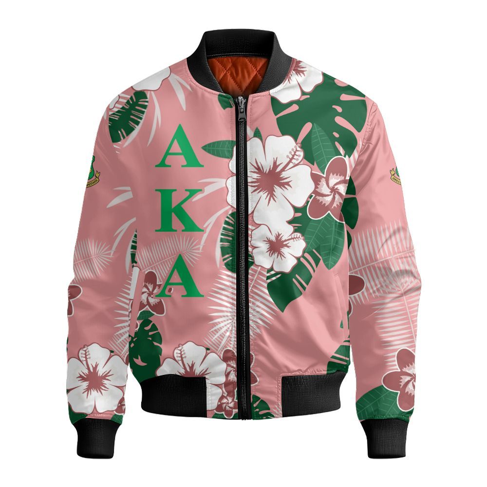 Ireishprint A.K.A Hawaii Shirt, Hibiscus Flower Hawaii Shirt 1908 Sorority Bomber Jacket