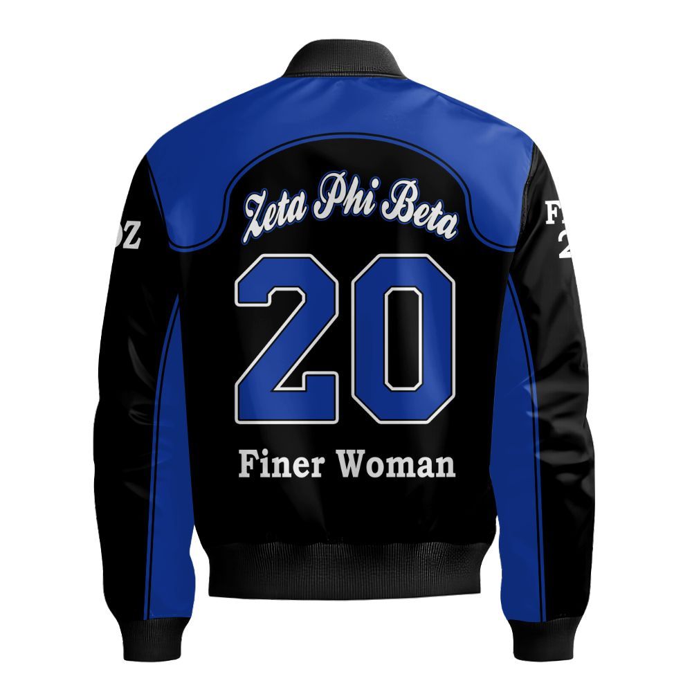 Ireishprint Zeta Phi Beta Custom Chapter Shirt, Z-Phi-B Jacket Racing Style 1920 Sorority Bomber Jacket