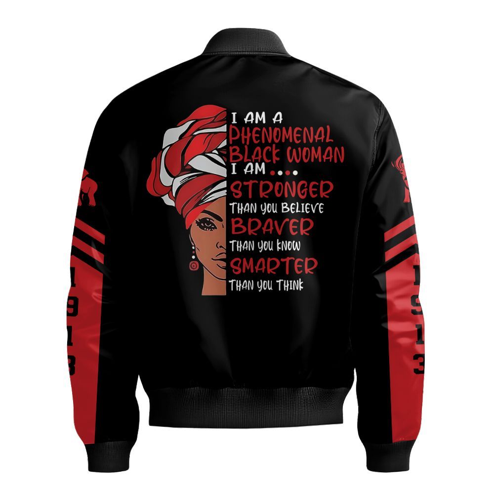 Ireishprint Delta Sigma Theta Varsity Jacket, Phenomenal Delta Girl Delta Sigma Theta Sorority Bomber Jacket