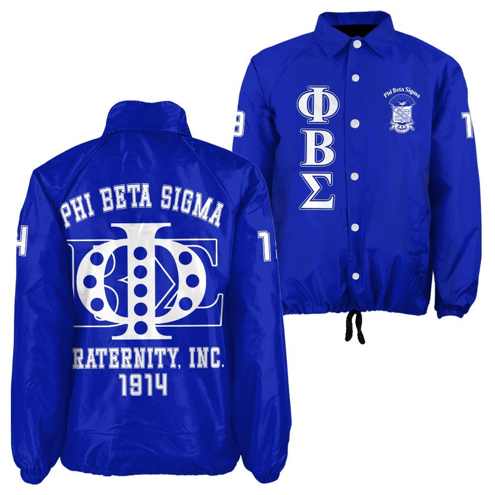 Ireishprint ΦΒΣ Crossing Jacket, Royal Blue ΦΒΣ Jacket 1914 Fraternity Crossing Jacket
