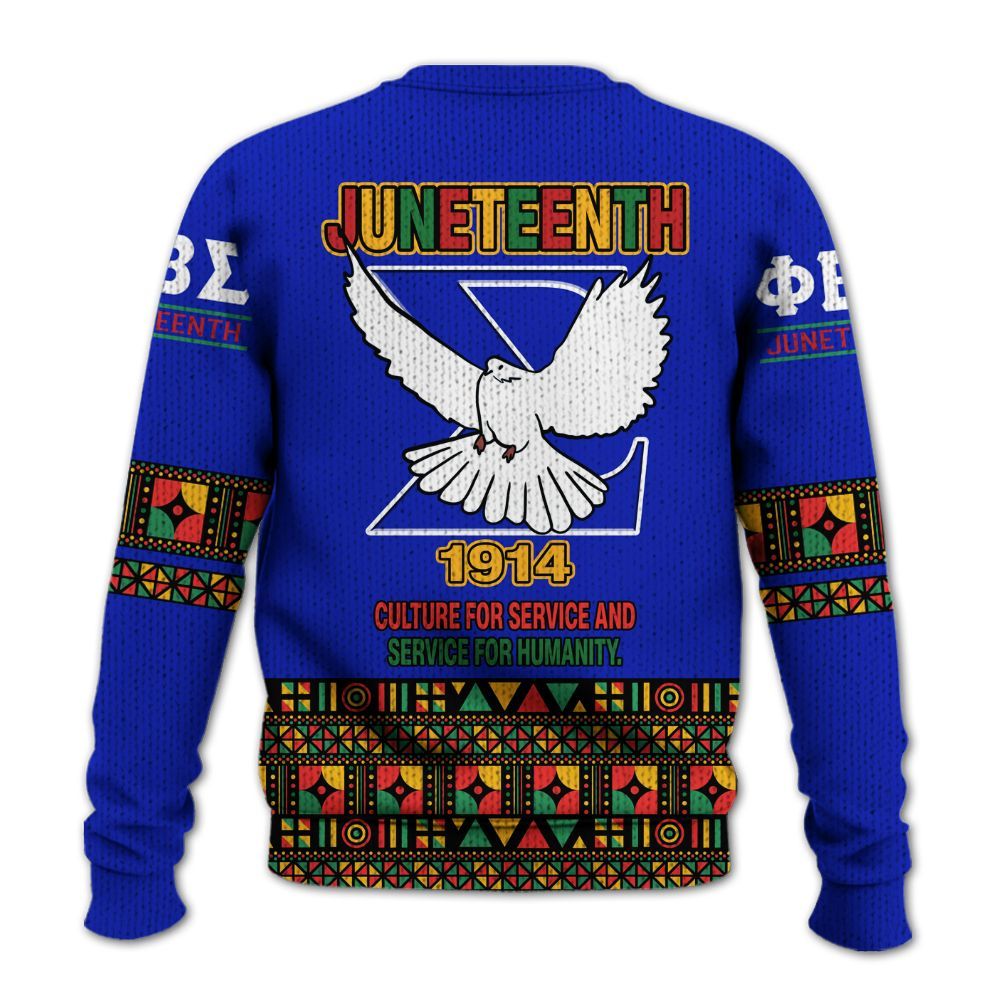 Ireishprint ΦΒΣ Shirt, Juneteenth Dove Shirt ΦΒΣ Fraternity Knitted Sweater